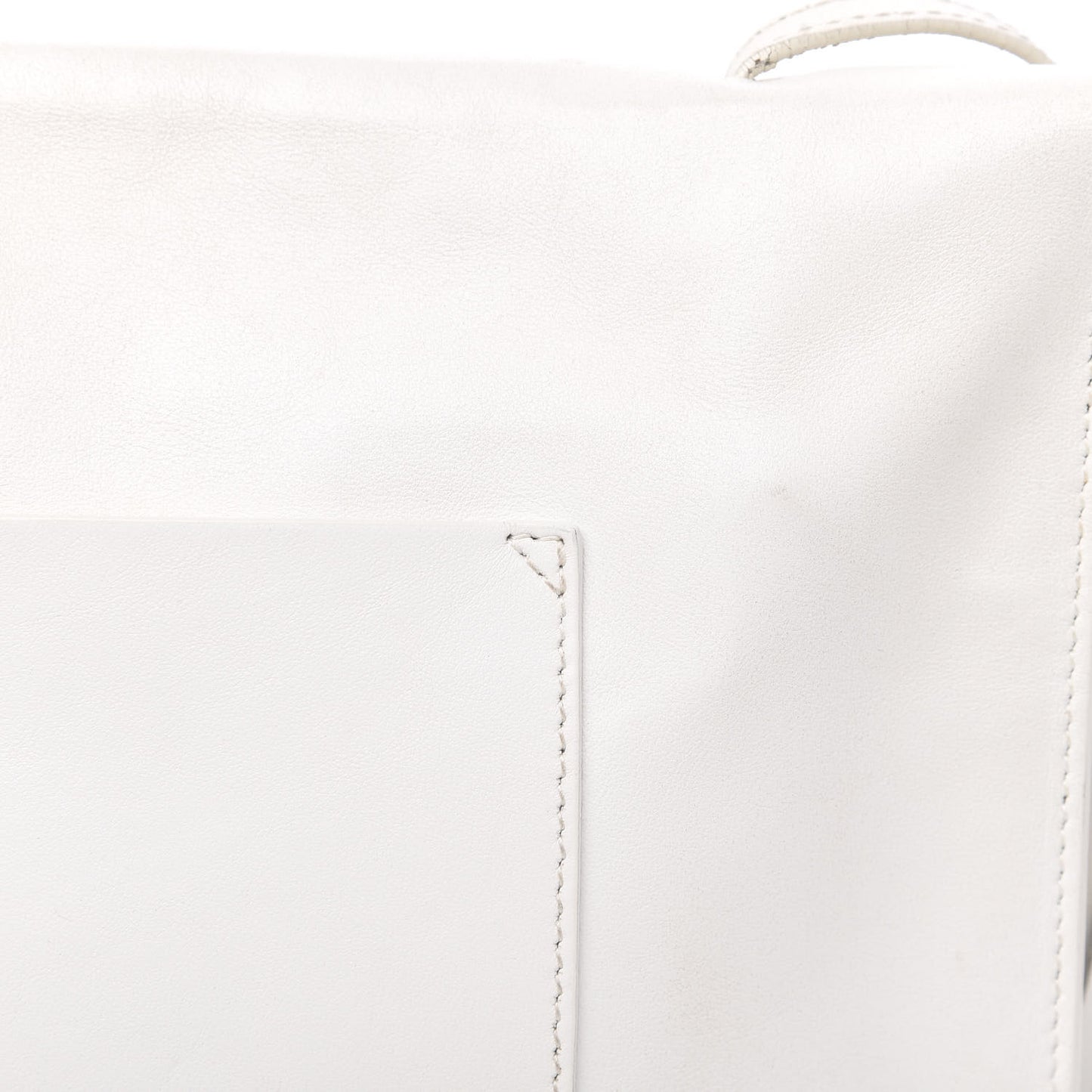 Calfskin Large Fringe Lunch Bag White