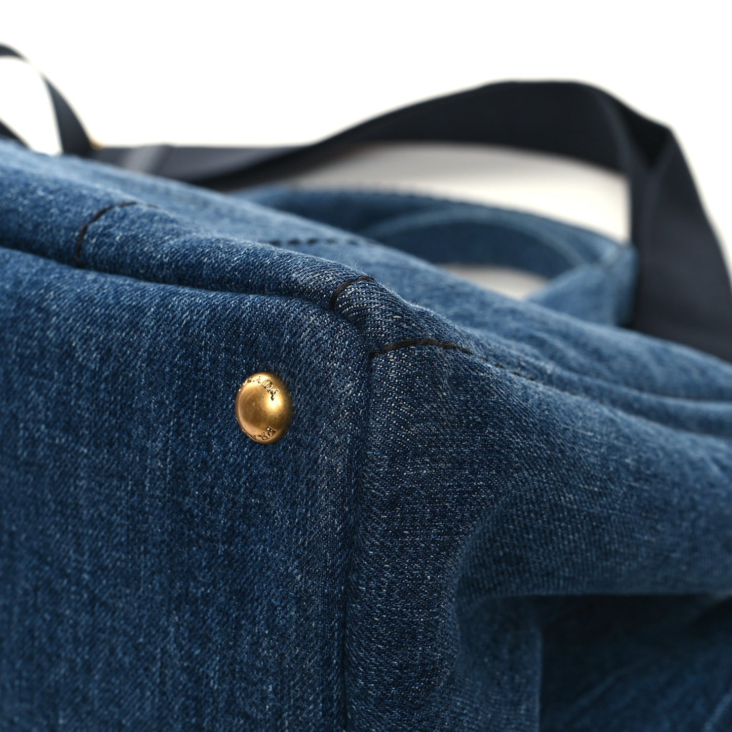 Denim Logo Tote Bleu