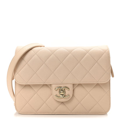 Chanel Caviar Quilted Large Like A Wallet Flap Light Beige 2 of 19