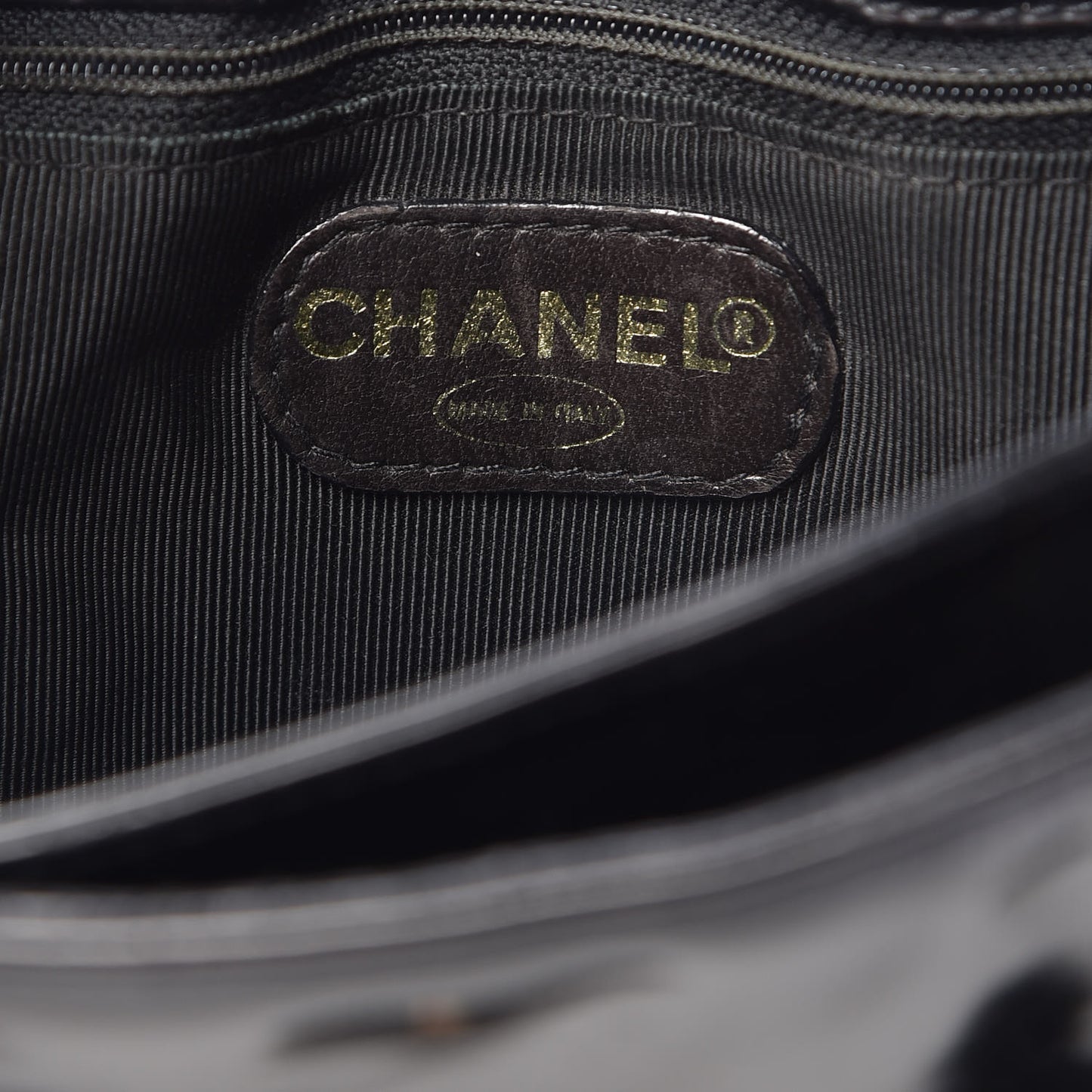 Patent Flap Shoulder Bag Black