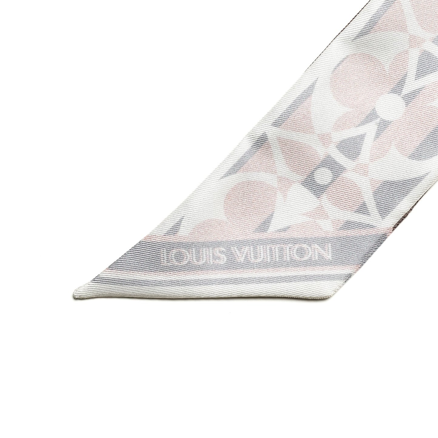 Silk Monogram Flower Ink BB Bandeau Light Pink