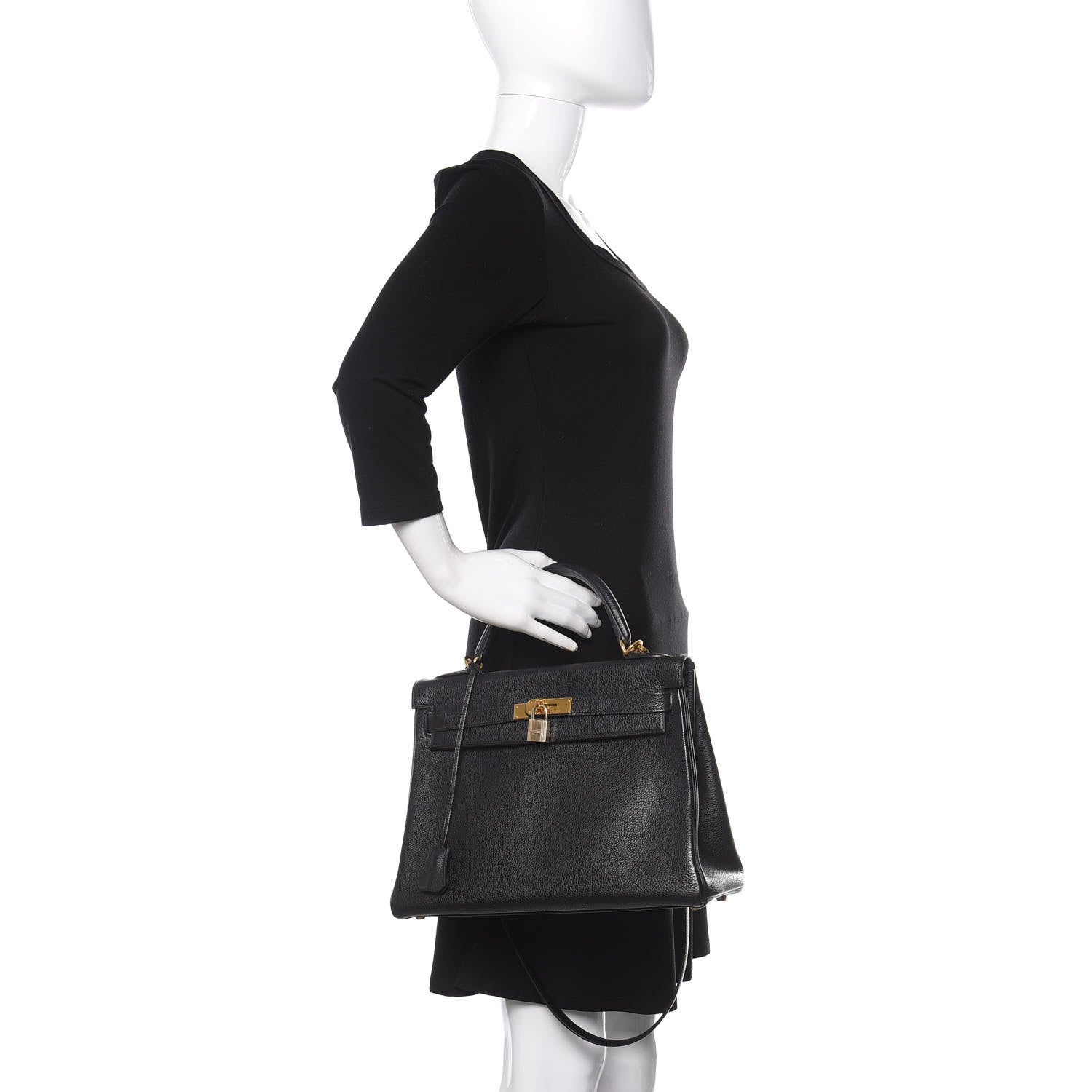 Hermes Togo Kelly Retourne 32 Black 3 of 15