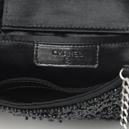 Chanel Satin Beaded CC Evening Bag Black 6 of 12