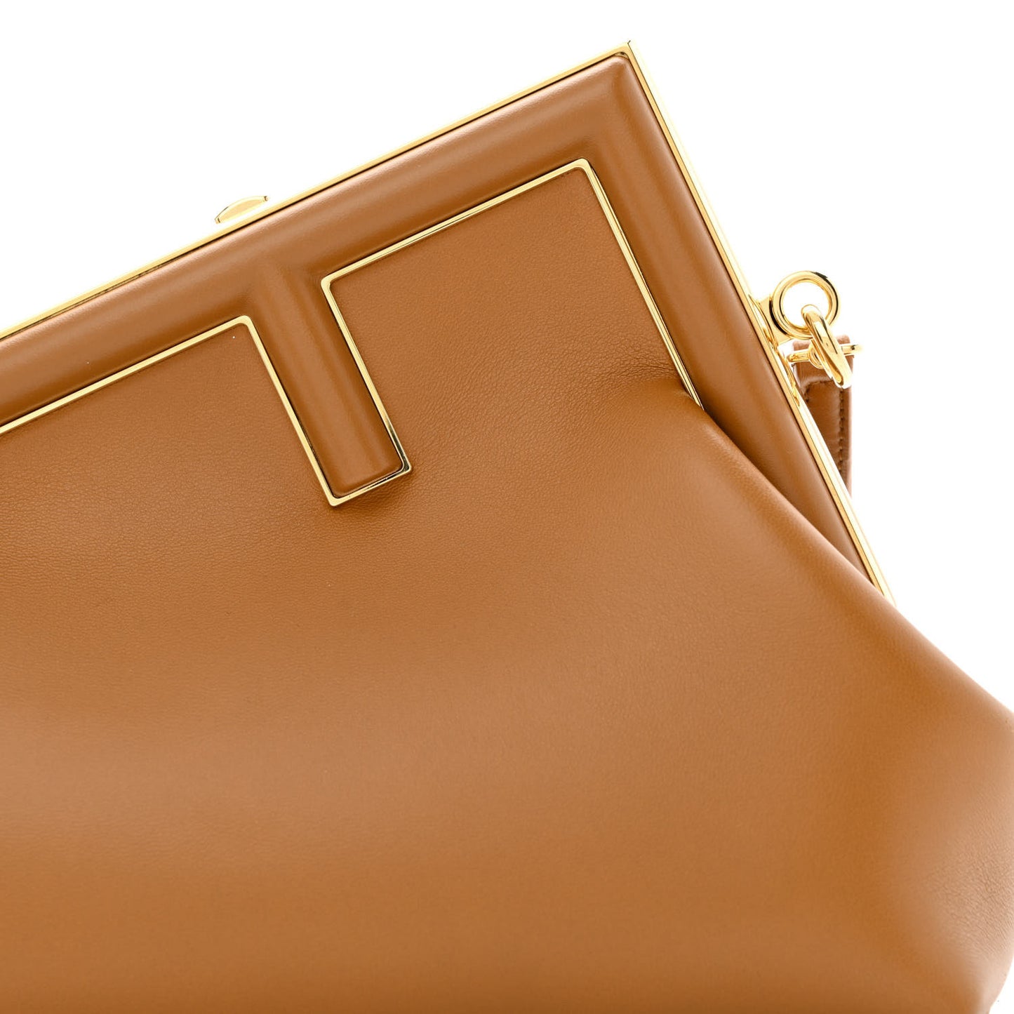 Shiny Nappa Small Fendi First Caramello