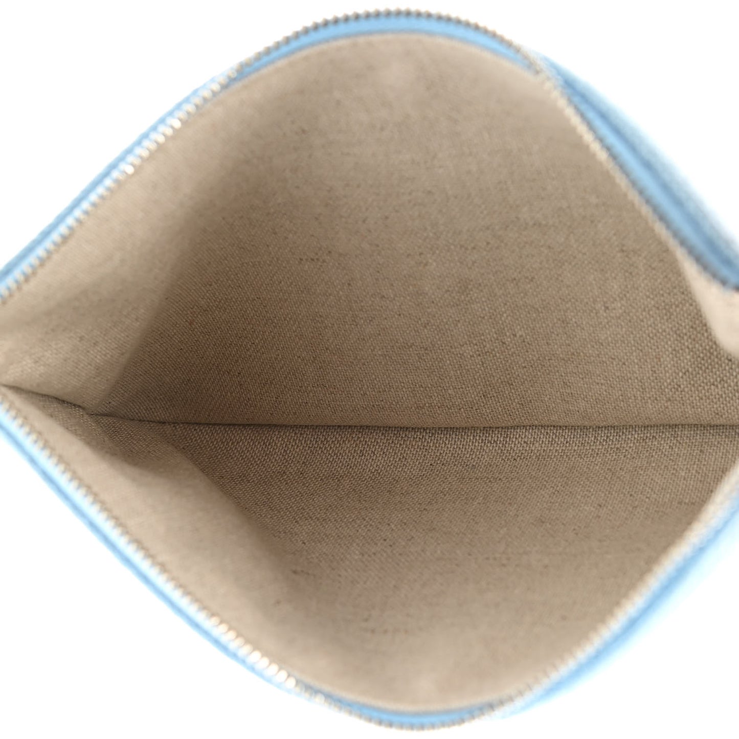 Mixed Fibers Small Deauville Pouch Blue