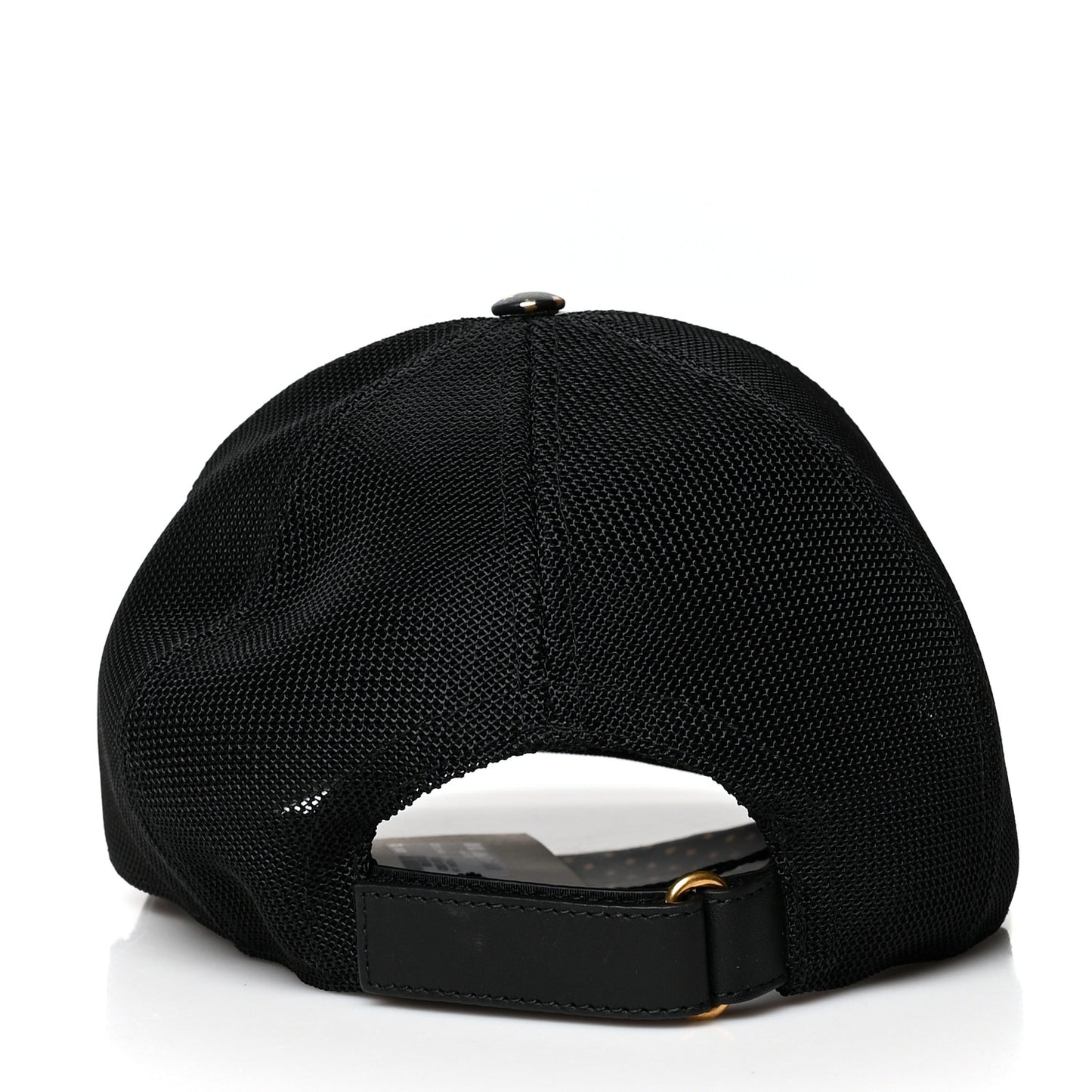 X SEGA Calfskin GUCCY Stars Baseball Hat XL Black Gold