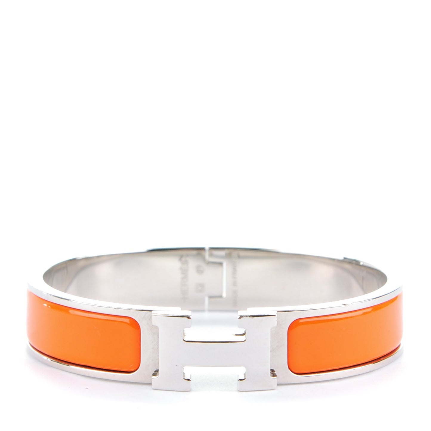 Enamel Narrow Clic Clac H Bracelet PM Orange