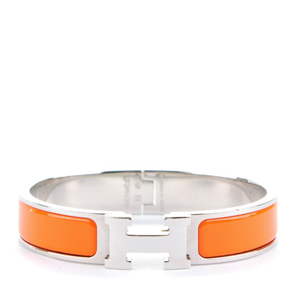 Hermes Enamel Narrow Clic Clac H Bracelet PM Orange 1 of 5