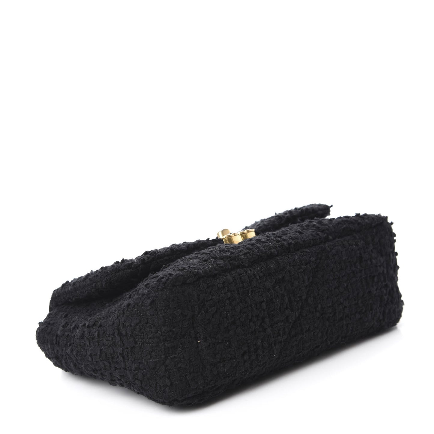 Tweed Quilted Medium 19 Flap Black
