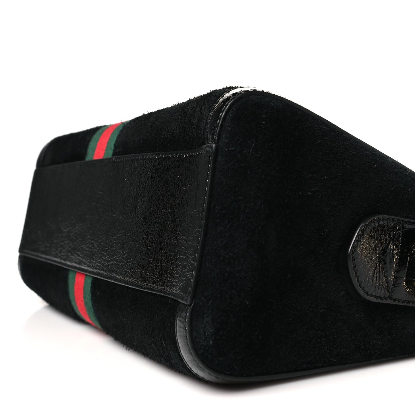 Suede Patent GG Web Medium Ophidia Boston Black