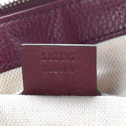 Gucci Pebbled Calfskin Small Soho Top Handle Bag Burgundy 7 of 14