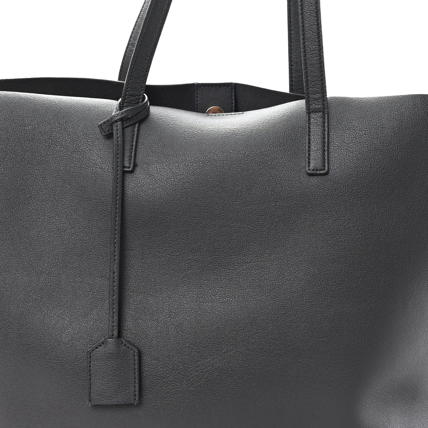 Saint Laurent Calfskin Large Shopping Tote Fog 9 of 12