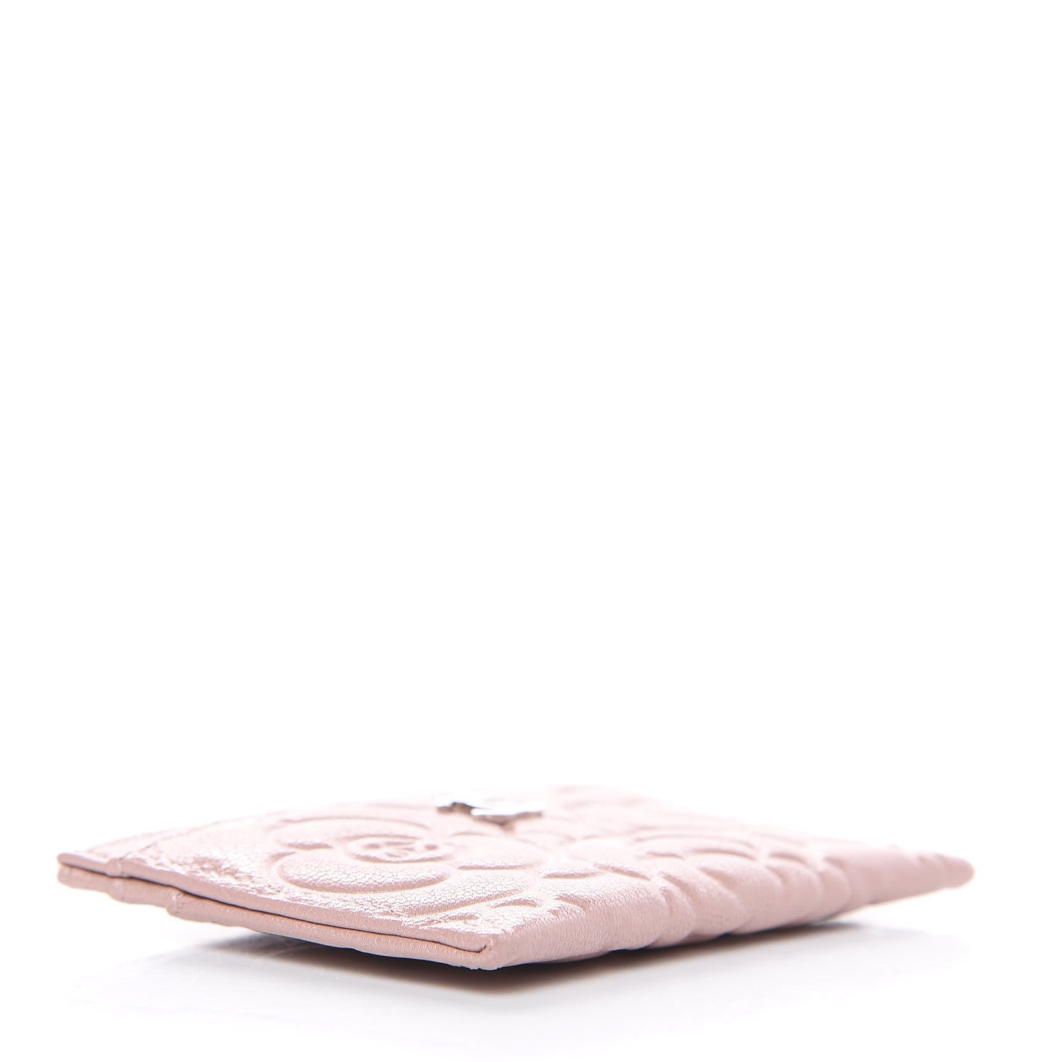 Chanel Goatskin Camellia Embossed Card Holder Light Pink 4 of 9