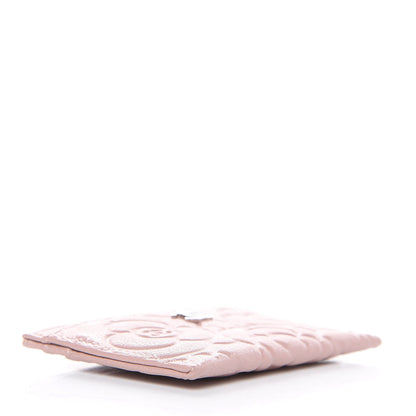 Chanel Goatskin Camellia Embossed Card Holder Light Pink 4 of 9