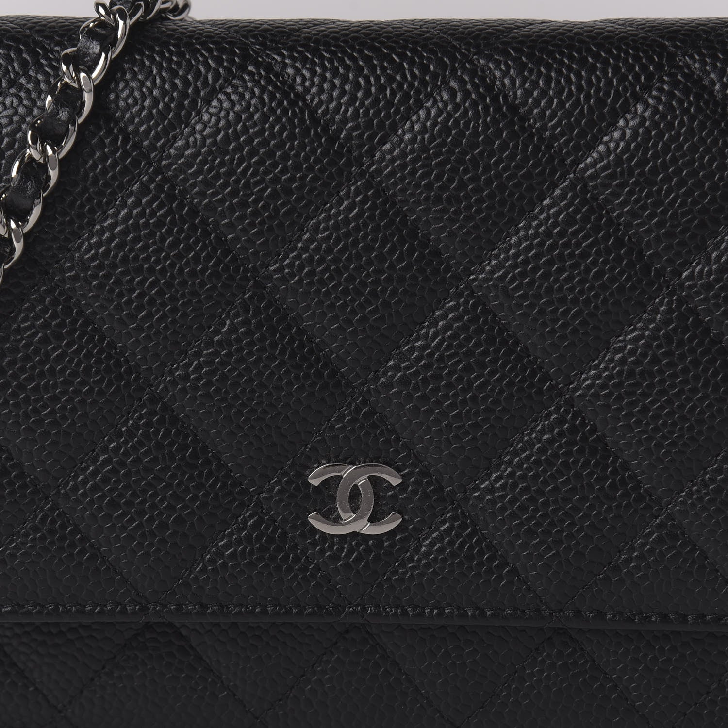 Chanel Caviar Quilted Wallet On Chain WOC Black 10 of 11