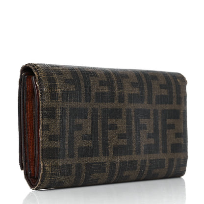 Fendi Zucca Spalmati Continental Wallet Tobacco Cioccolato 3 of 9