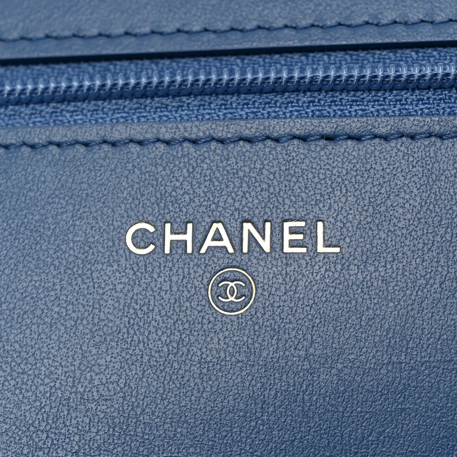 Chanel Denim Quilted Chanel 19 Wallet On Chain WOC Blue 7 of 10