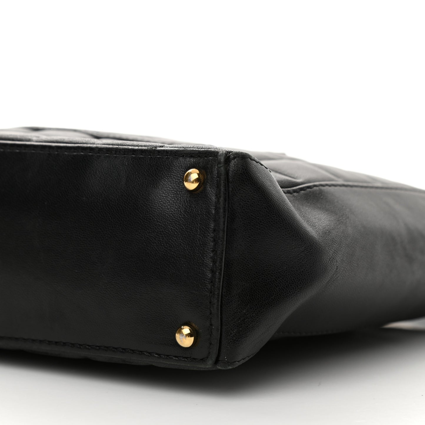 Lambskin Quilted Small Chocolate Bar Shoulder Bag Black