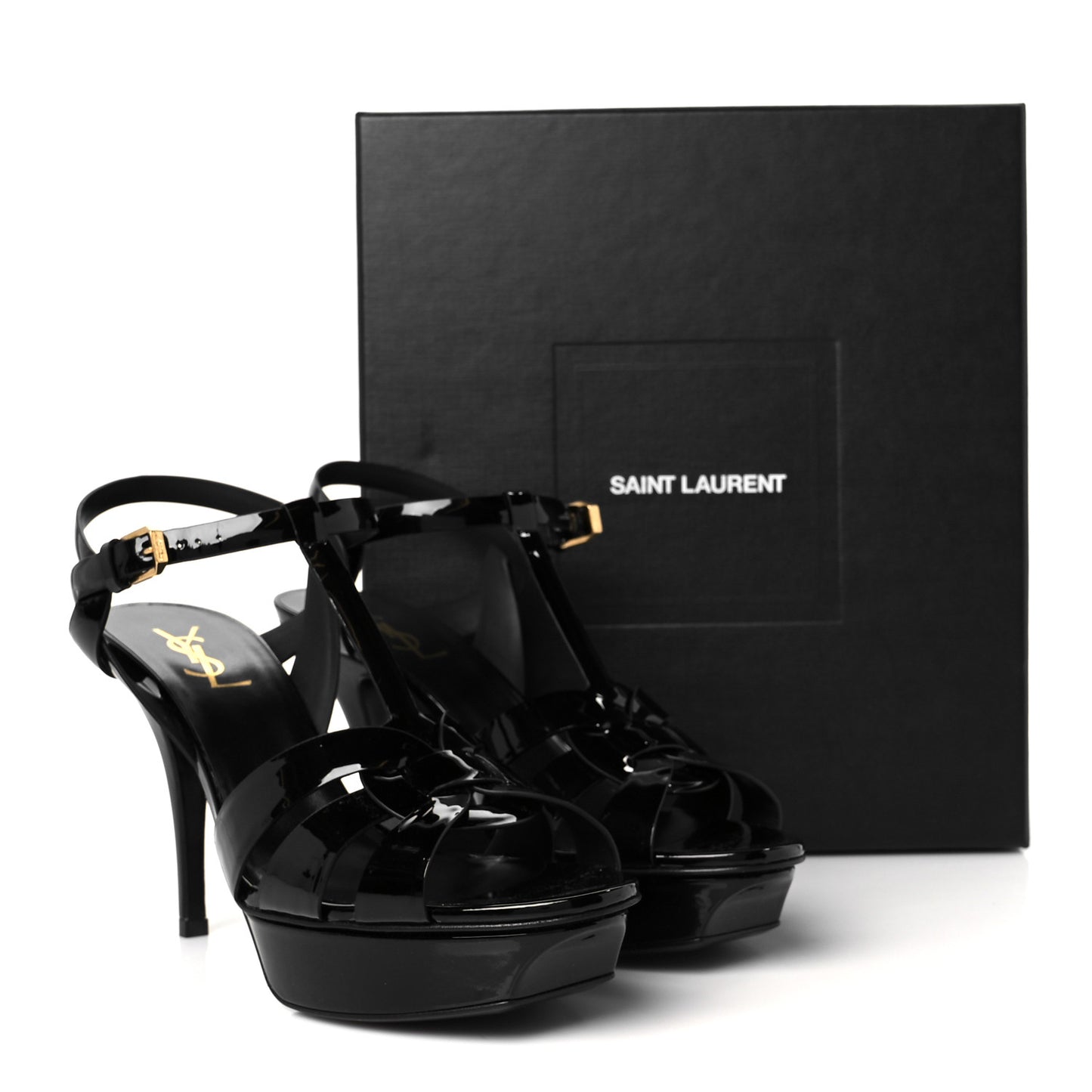 Patent Tribute 75 Platform Sandals 40.5 Black