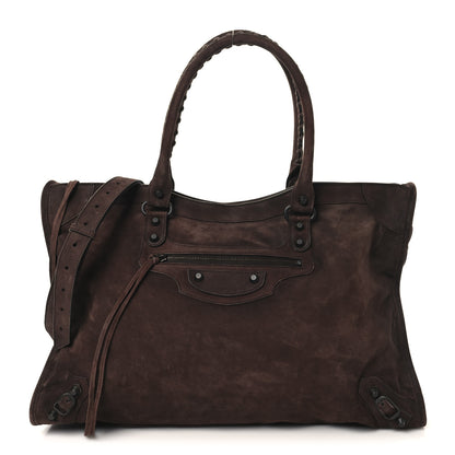 Balenciaga Suede Calfskin Classic Hardware Large Le City Light Espresso 1 of 11
