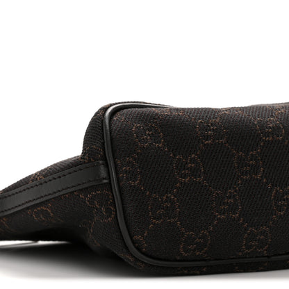 Gucci Denim Monogram Boat Pochette Dark Brown 9 of 13