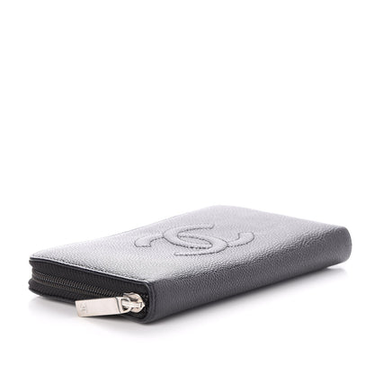 Chanel Caviar Large Timeless CC Zip Around Wallet Black 4 of 10
