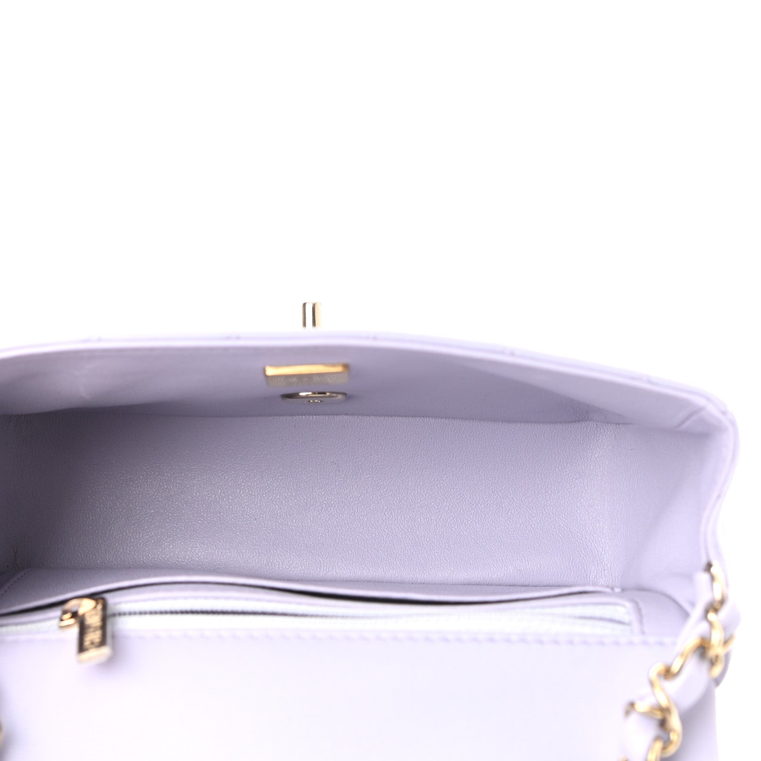 Chanel Lambskin Quilted Mini Rectangular Flap Light Purple 4 of 10