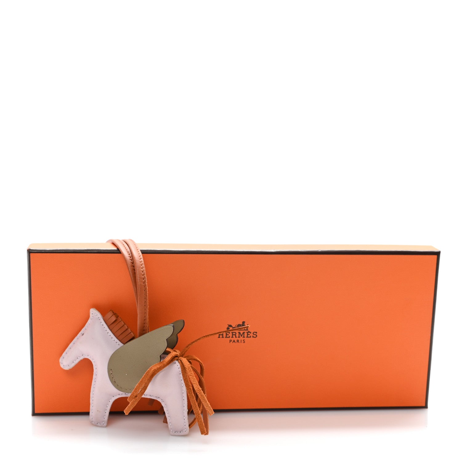 Hermes Milo Lambskin Grigri Rodeo Pegase Horse Bag Charm PM Mauve Pale Pain D'Epice Beige Marfa 5 of 6