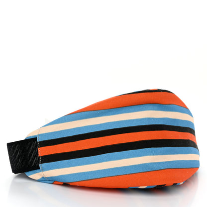 Prada Canvas Baiadera Stripe Wristlet Pouch Arancio 4 of 11