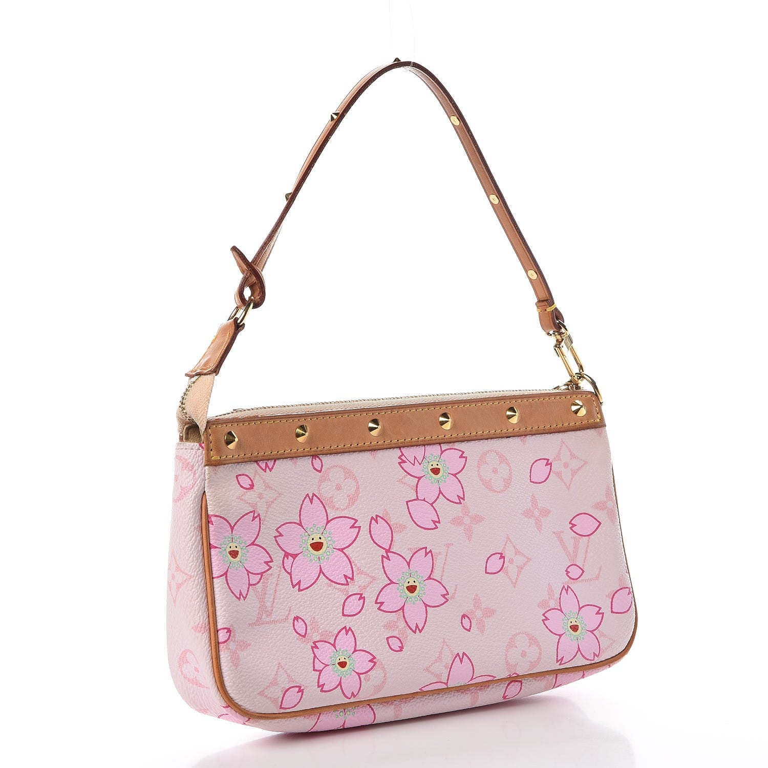 Louis Vuitton Monogram Cherry Blossom Pochette Accessories Pink 3 of 10