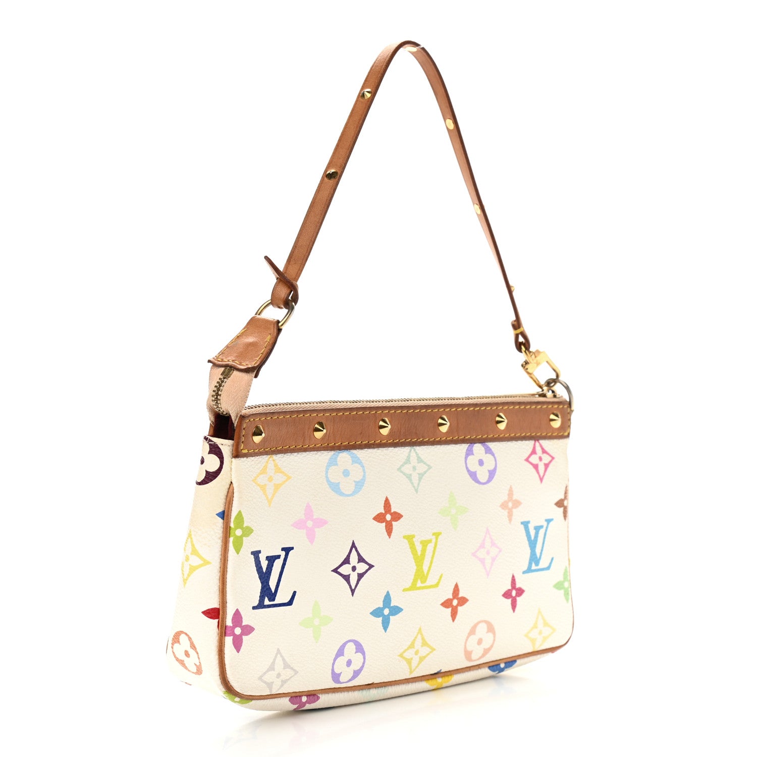 Louis Vuitton Monogram Multicolor Pochette Accessories White 2 of 10