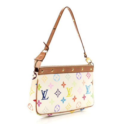 Louis Vuitton Monogram Multicolor Pochette Accessories White 2 of 10
