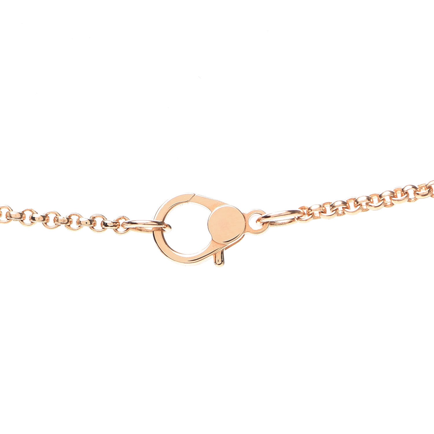 Hermes 18K Rose Gold Diamond TPM Ex-Libris Pendant Necklace 4 of 6