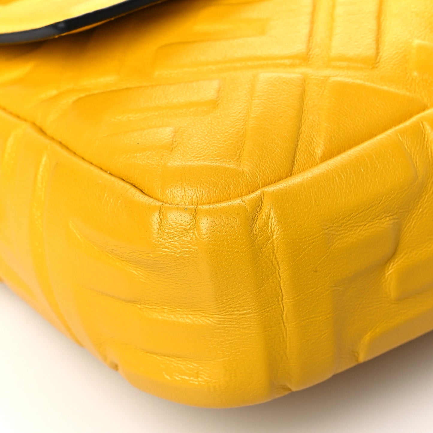 Nappa FF 1974 Embossed Baguette Mimosa