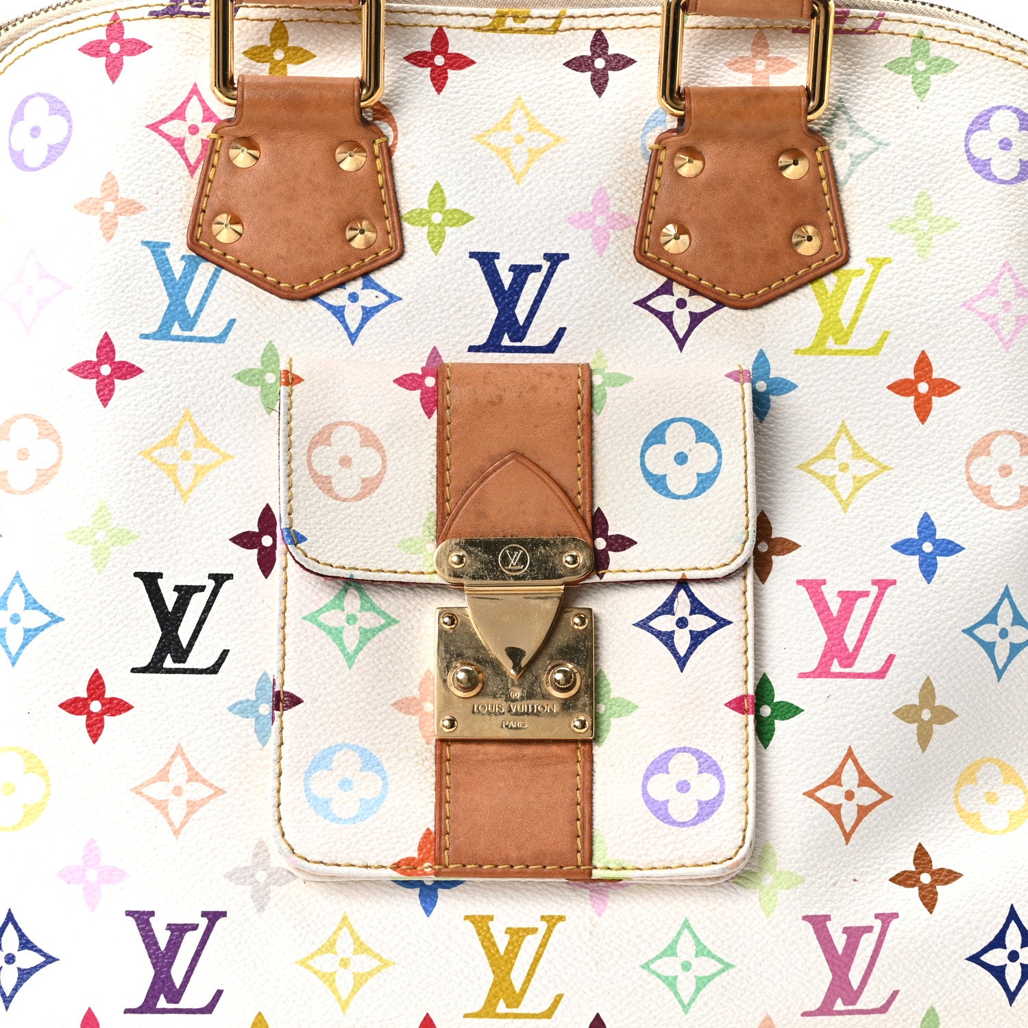 Louis Vuitton Monogram Multicolor Alma GM White 6 of 8