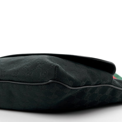 Gucci Monogram Signature Web Small Messenger Black 12 of 13