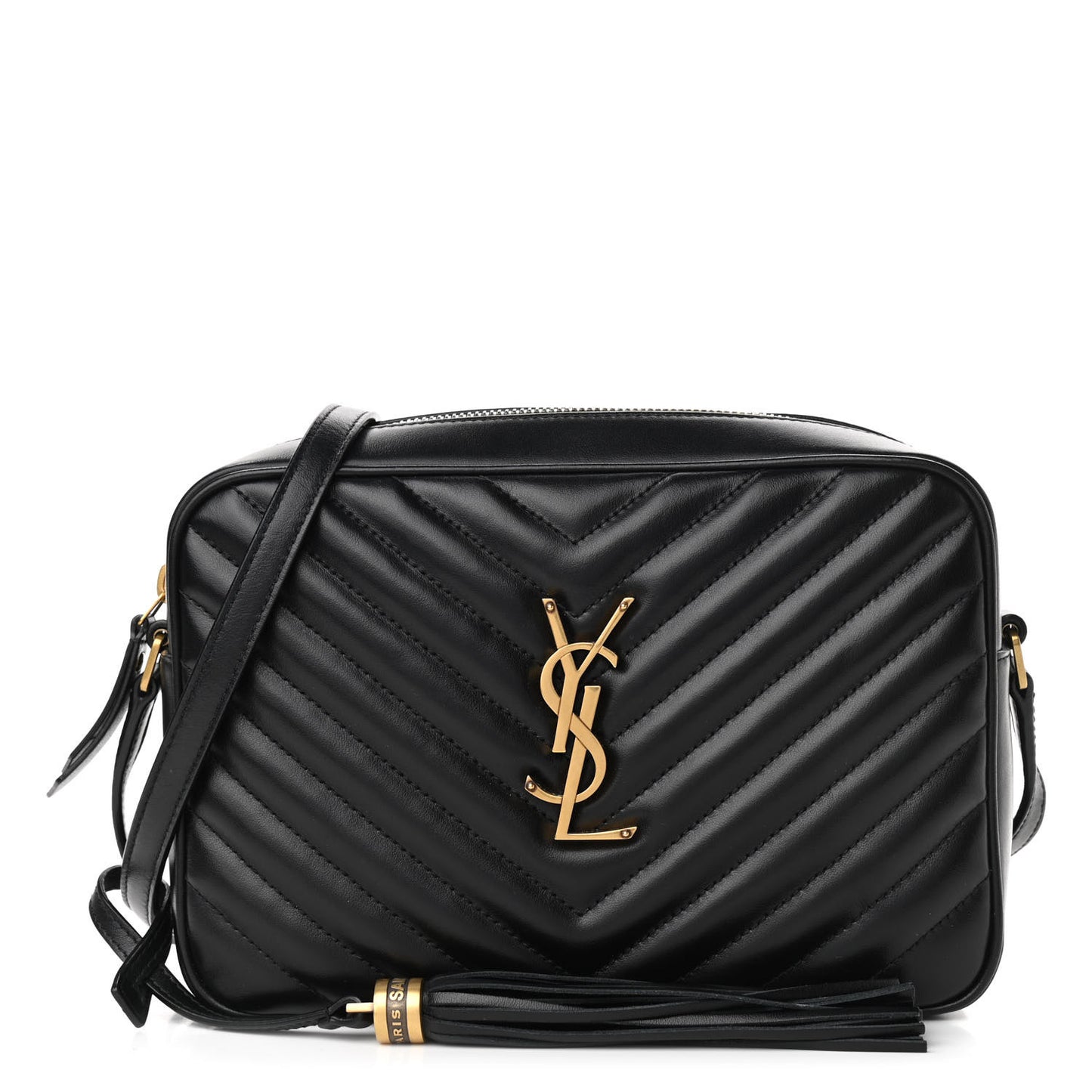 Calfskin Matelasse Monogram Lou Camera Bag Black
