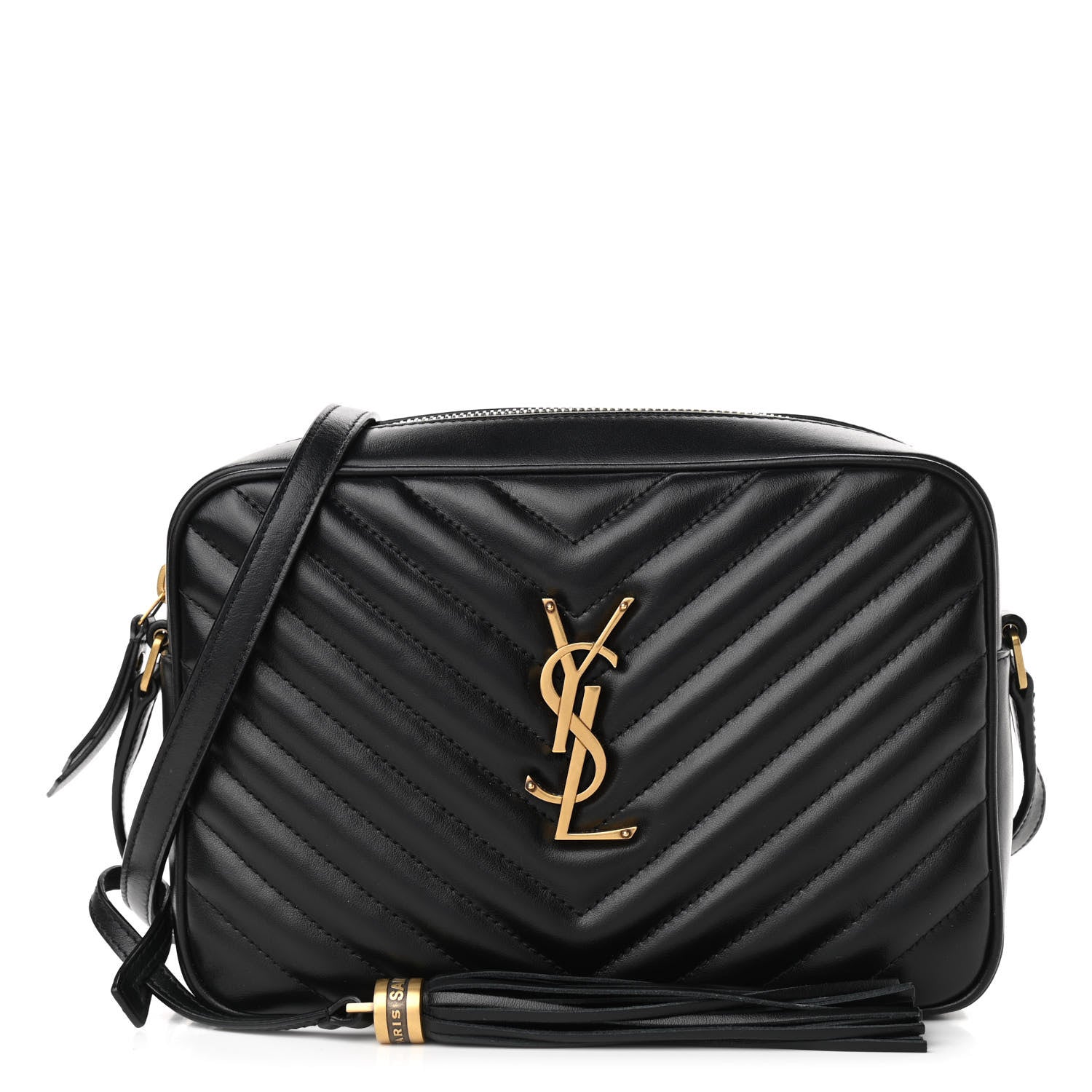Saint Laurent Calfskin Matelasse Monogram Lou Camera Bag Black 1 of 11