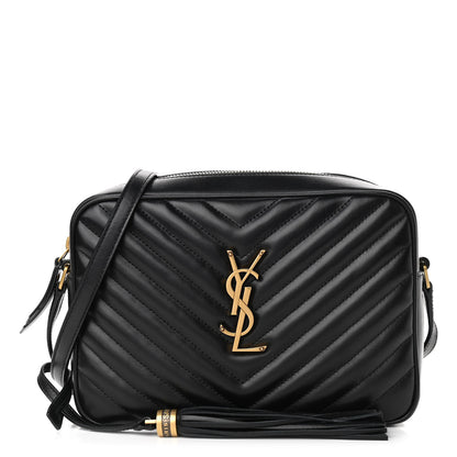 Saint Laurent Calfskin Matelasse Monogram Lou Camera Bag Black 1 of 11