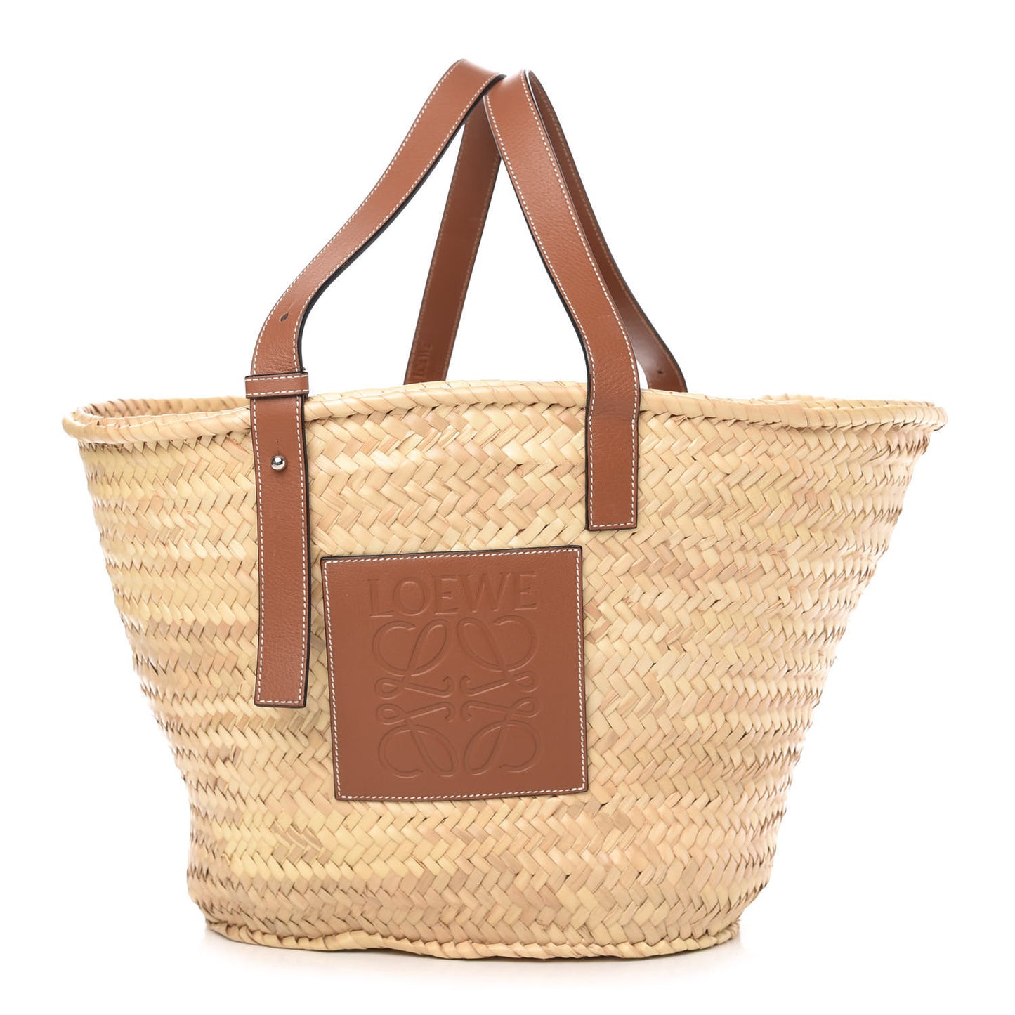 Raffia Medium Basket Tote Bag Natural Tan