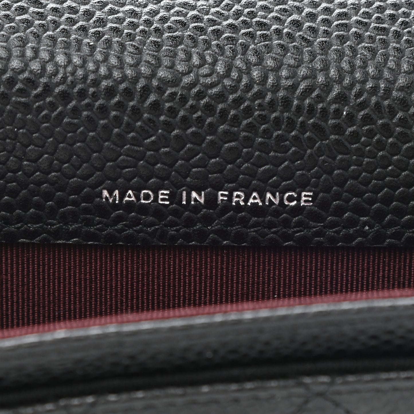 Caviar Quilted Flap Card Holder Wallet Black