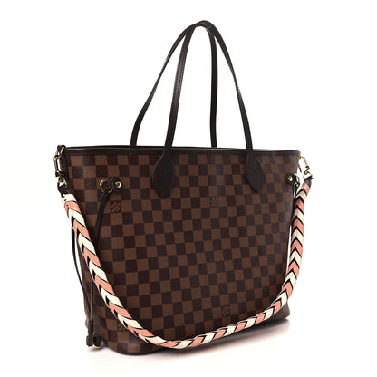 Louis Vuitton Damier Ebene Braided Neverfull MM Pink 4 of 9