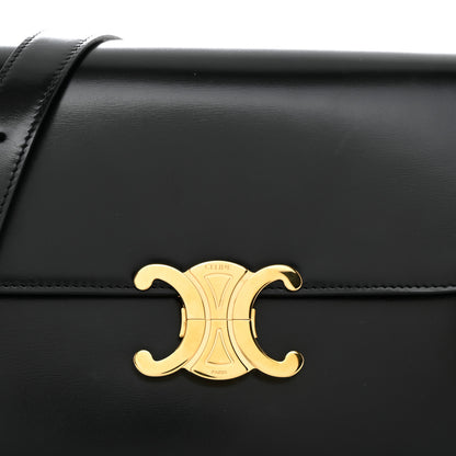 Celine Shiny Calfskin Medium Triomphe Black 9 of 11