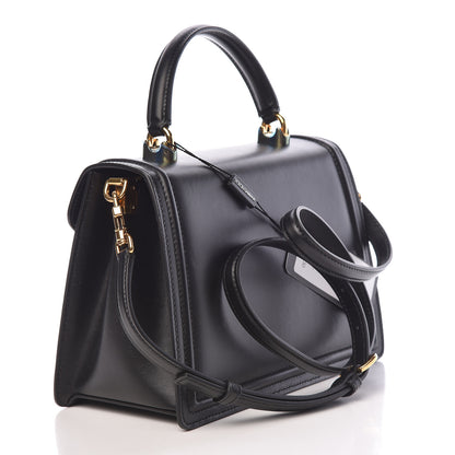 Dolce & Gabbana Smooth Calfskin Medium Devotion Envelope Top Handle Bag Black 3 of 9