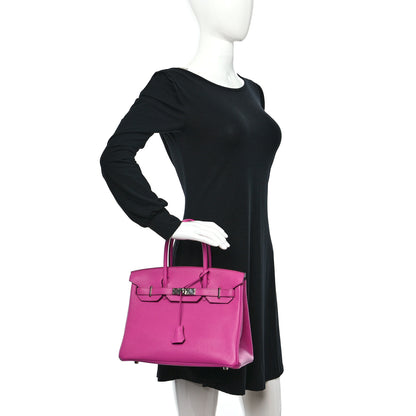 Hermes Taurillon Clemence Birkin 30 Magnolia 3 of 11