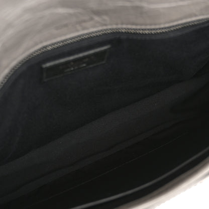 Saint Laurent Crinkled Calfskin Matelasse Monogram Medium Niki Chain Satchel Fog 5 of 14