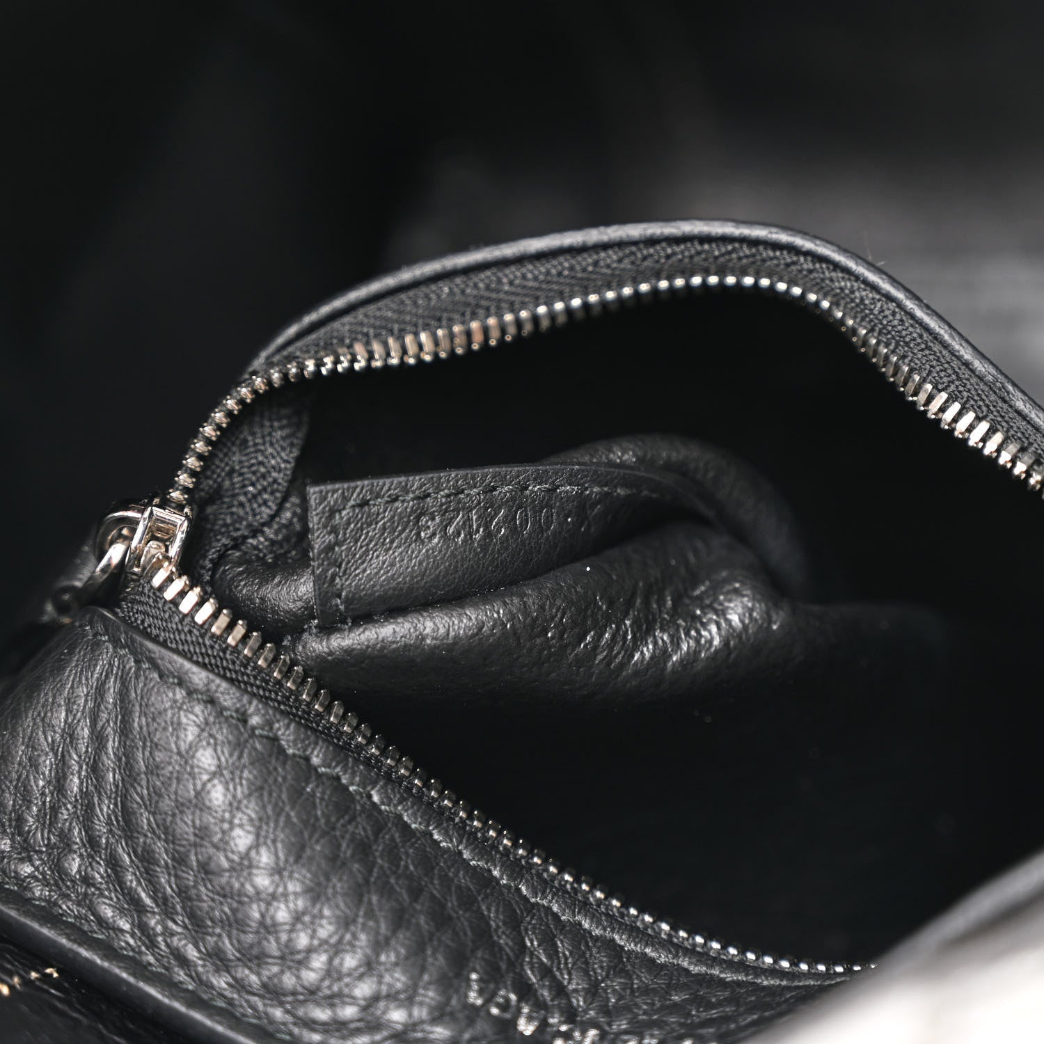 Balenciaga Metallic Goatskin Logo XXS Everyday Tote Argent Black 7 of 12