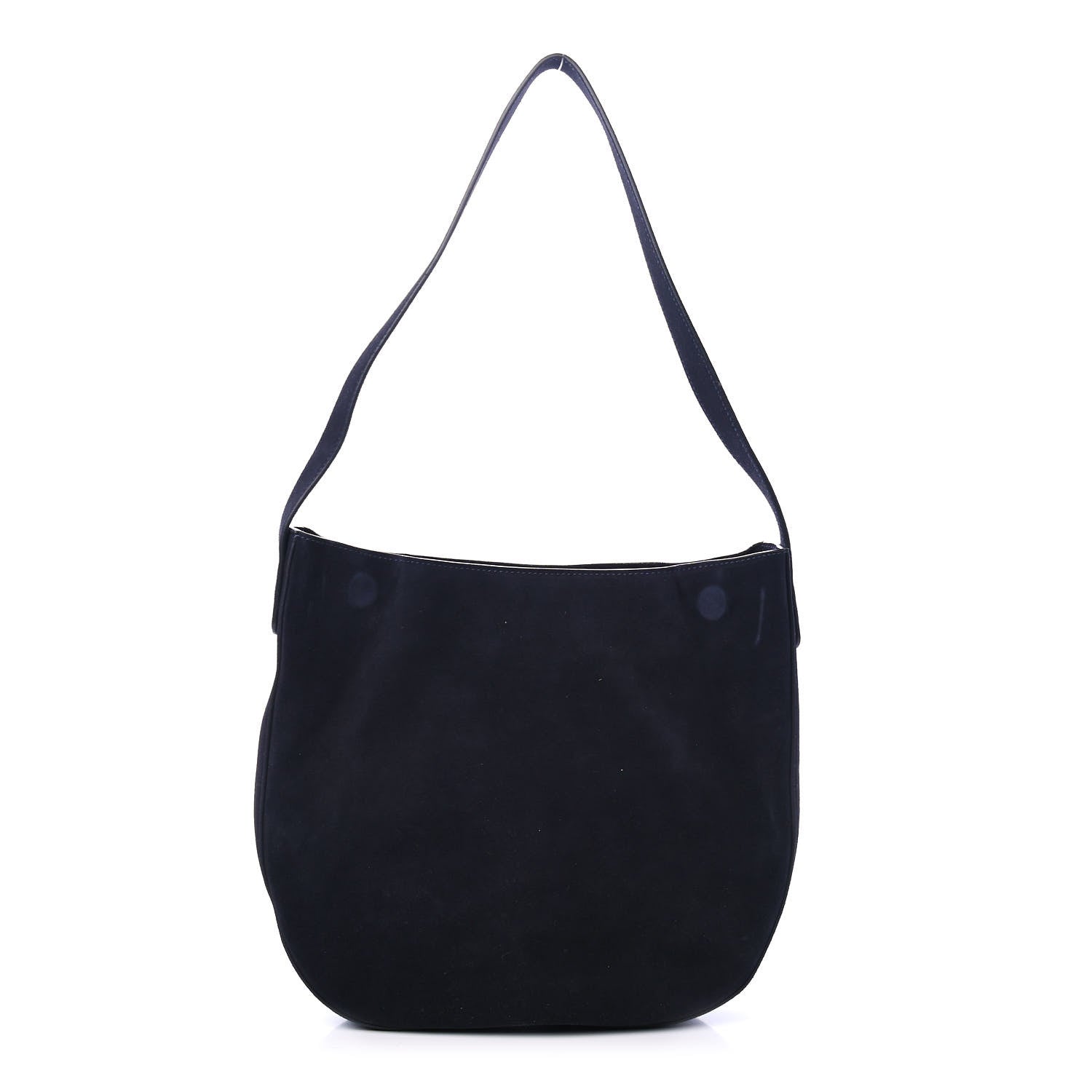 Mansur Gavriel Suede Shoulder Bag Navy 1 of 5