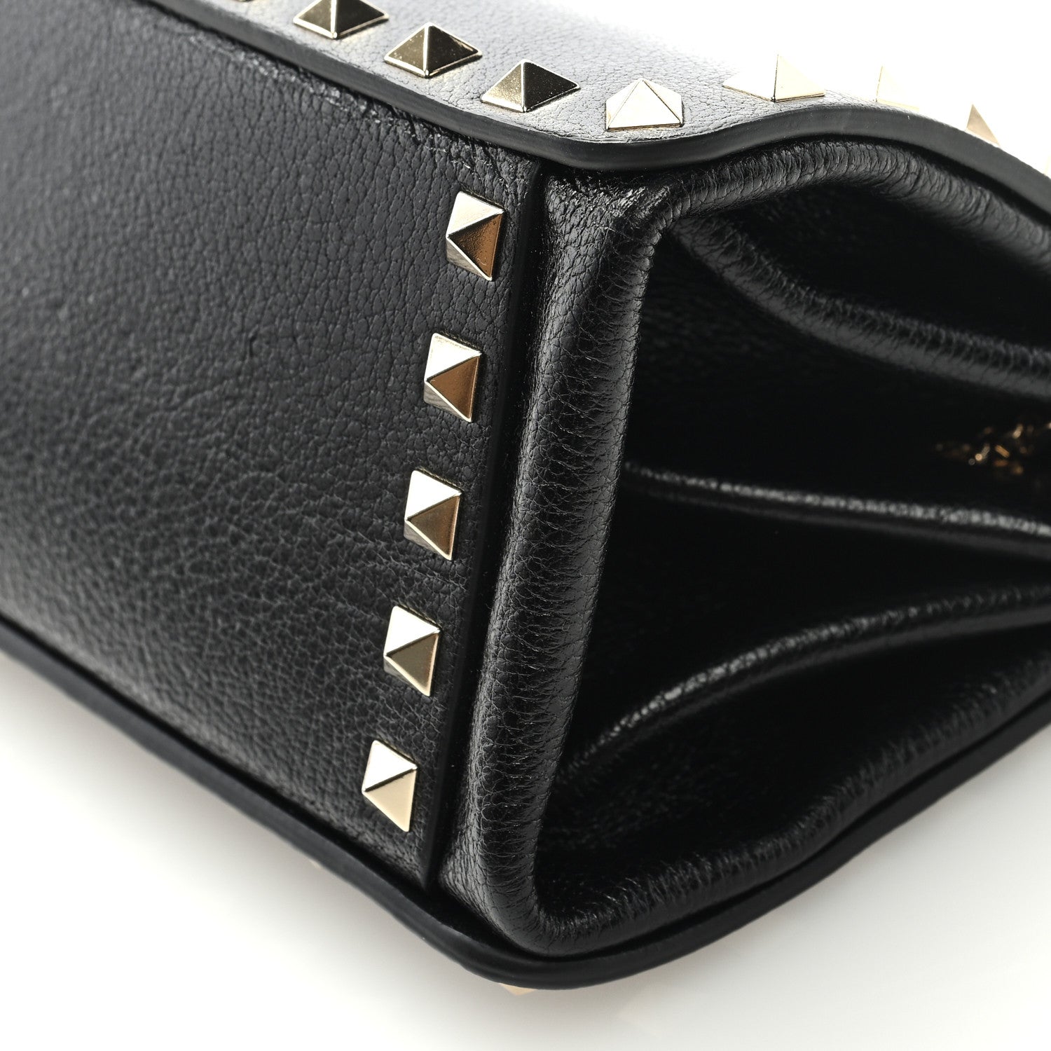Valentino Garavani Calfskin Rockstud Mini Chain Shoulder Bag Black 8 of 8