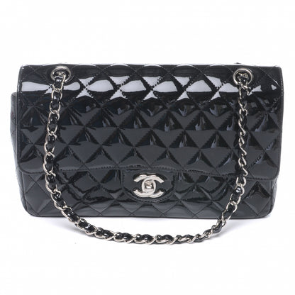 Chanel Glitter Patent Quilted Evening Star Medium Double Flap Black 1 of 8